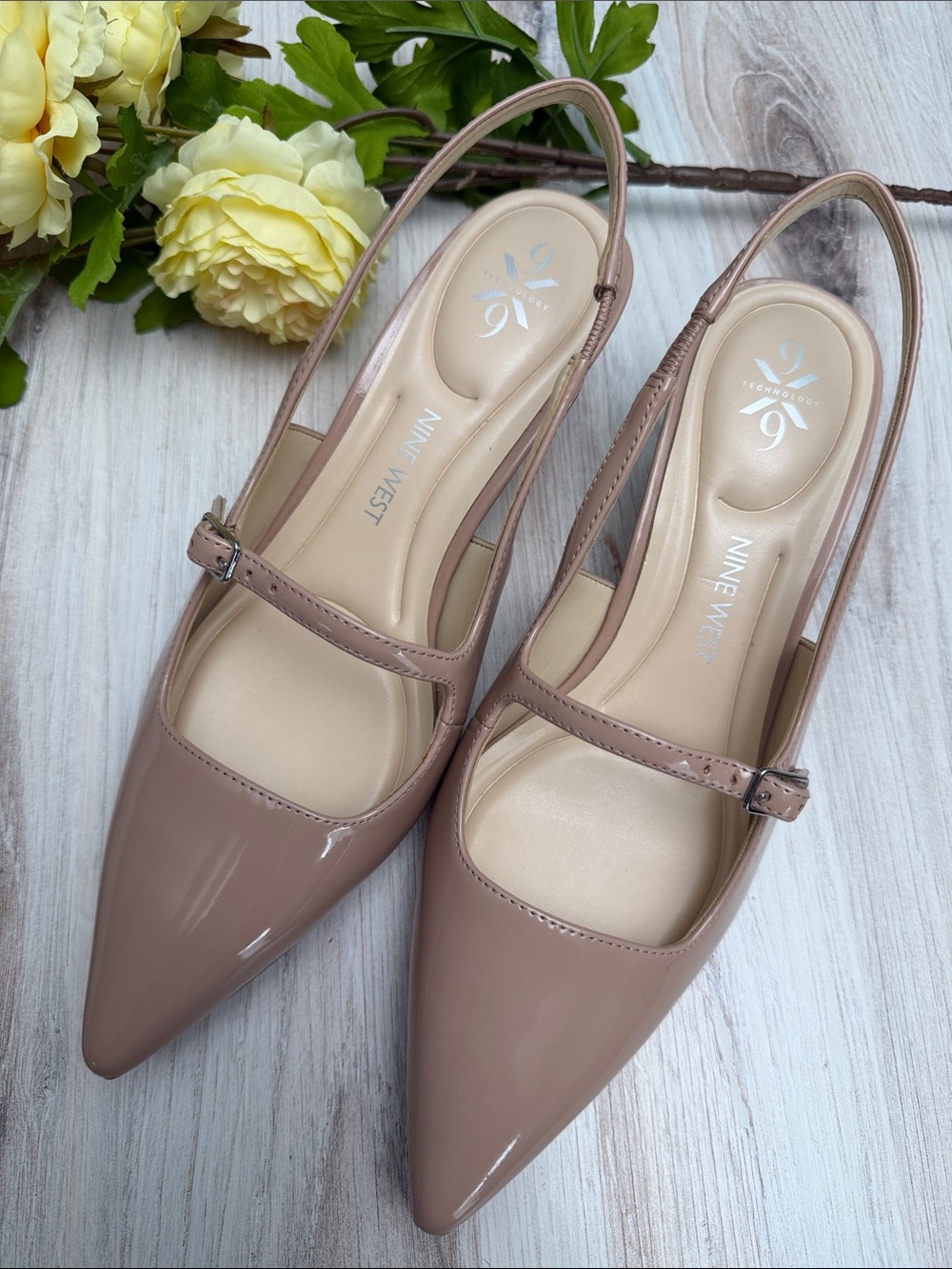 NINE WEST Calun 9x9 Mary Jane Slingbacks Size 7